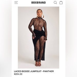 BBX Brand lace jumpsuit and velvet maxi skirt in black
